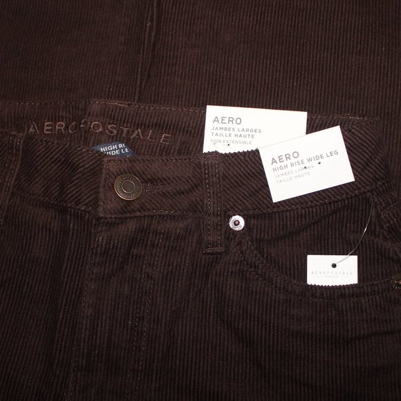 Aeropostale High-Rise Wide Leg Corduroy Pants Women - Picture 3 of 4